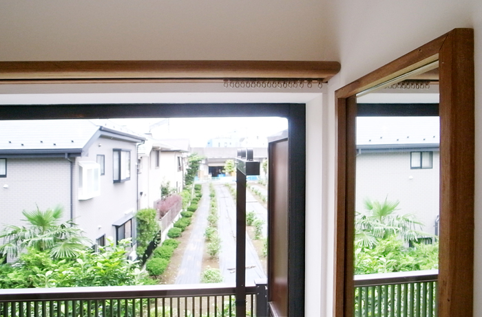 木製カーテンレール チーク シングル | DW-CB002-02-G015 | カーテン