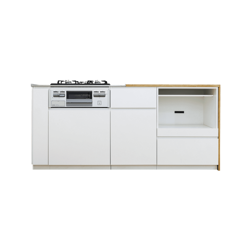 木天板キッチンⅡ型 壁付けコンロ側 グリル付きタイプ W1390～1690