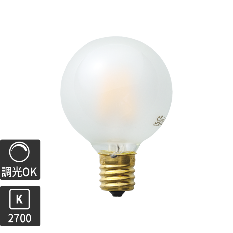 フロストLED電球 φ35(E17)35W相当 アイス 2700K電球色 | LT-BB008-06