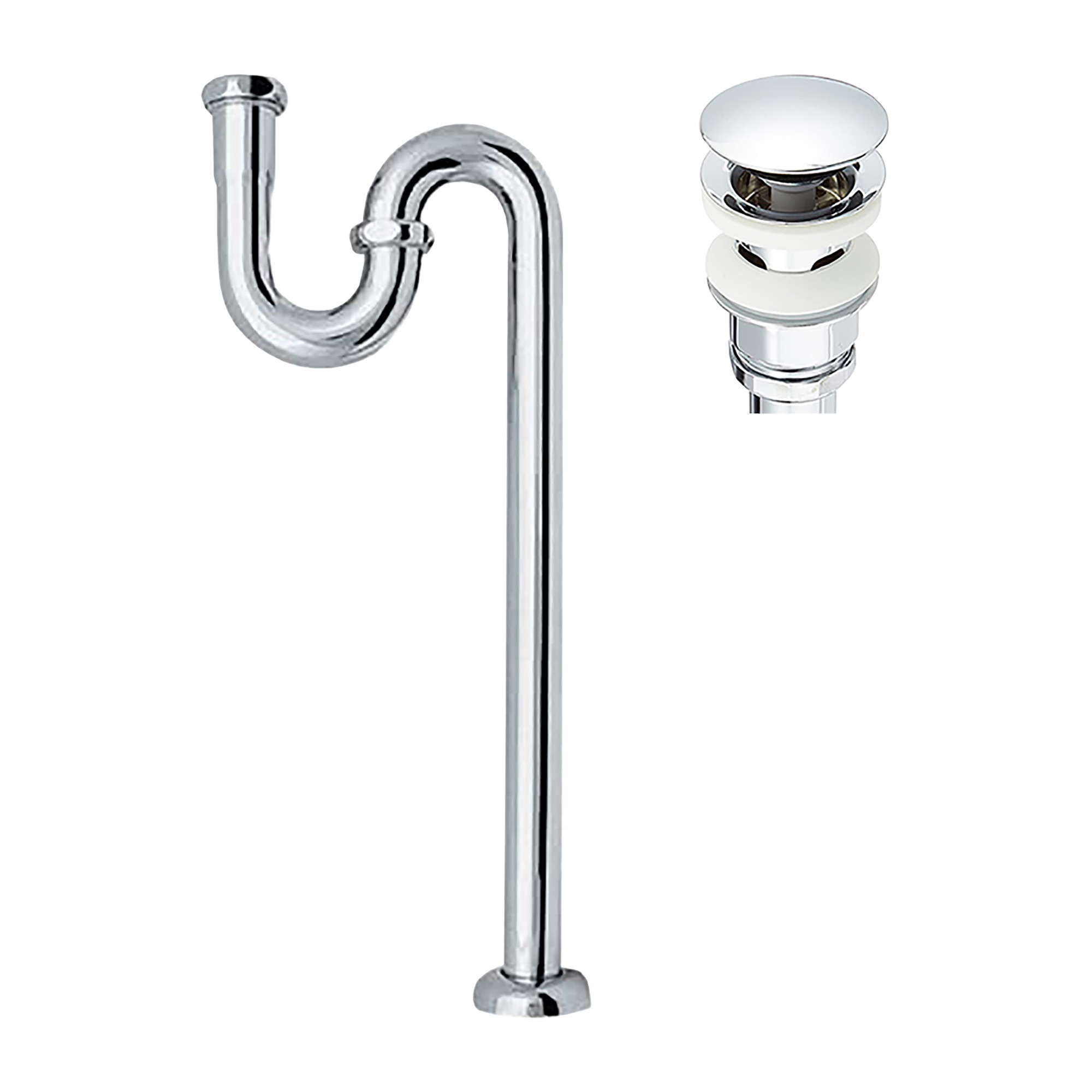 洗面他パーツ 排水金物 S32-2：Sトラップ ポップアップカバー付 | KB