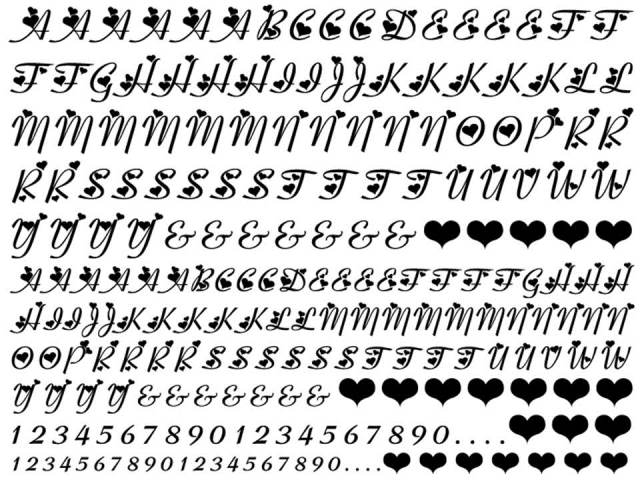 ハートアルファベット大文字 - Roterose