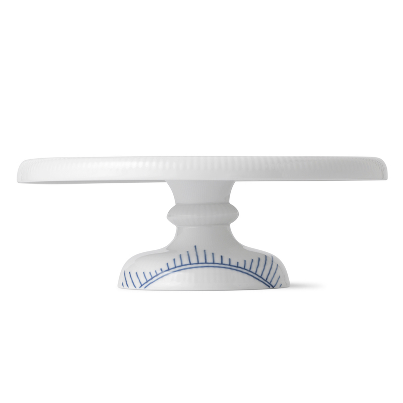 ブルーフルーテッド メガ ケーキディッシュ 足つき|ロイヤル