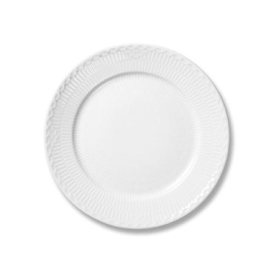 ホワイトフルーテッド ハーフレース プレート 25cm|ロイヤル