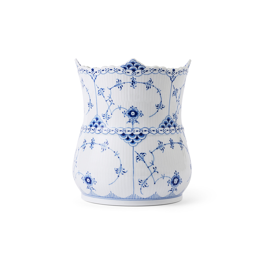 ブルーフルーテッド ハーフレース オーバル ディッシュ 36.5cm