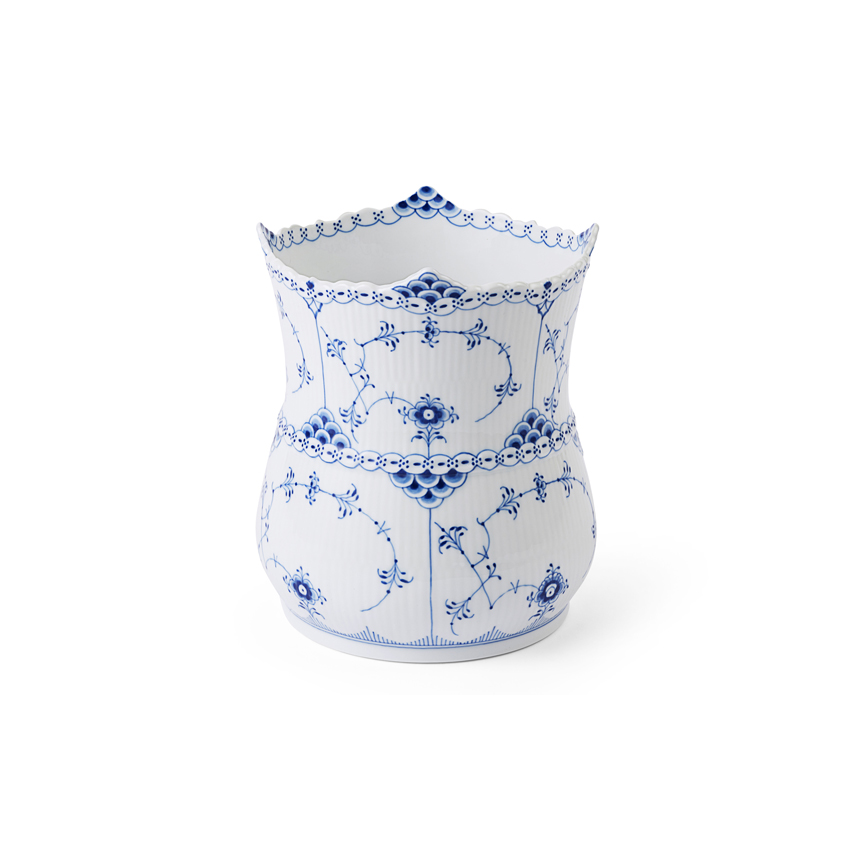 ブルーフルーテッド ハーフレース オーバル ディッシュ 36.5cm