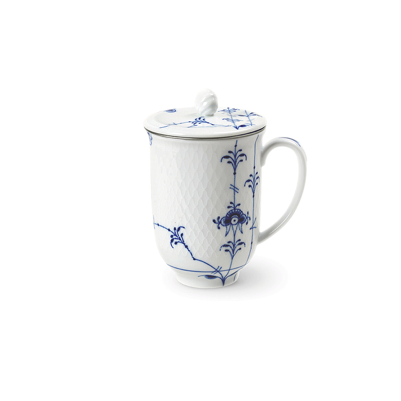 ブルーパルメッテ マグ 蓋・ストレーナーつき|ロイヤル コペンハーゲン