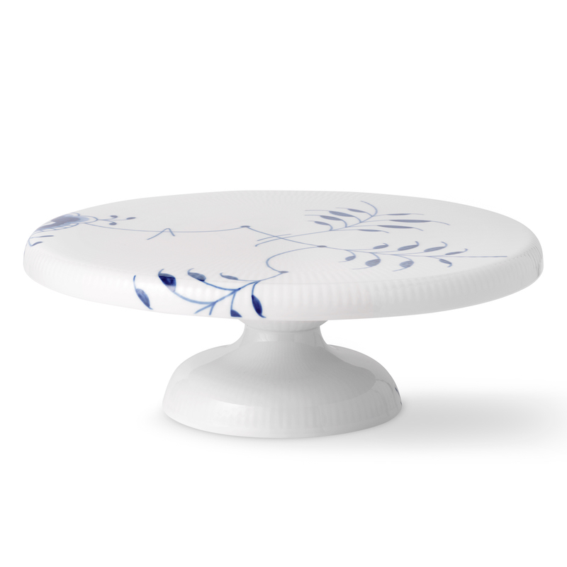 ブルーフルーテッド メガ ケーキディッシュ 足つき|ロイヤル