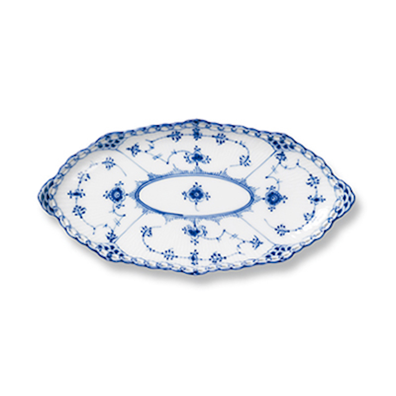 ブルーフルーテッド フルレース ピックルディッシュ 24.5cm|ロイヤル