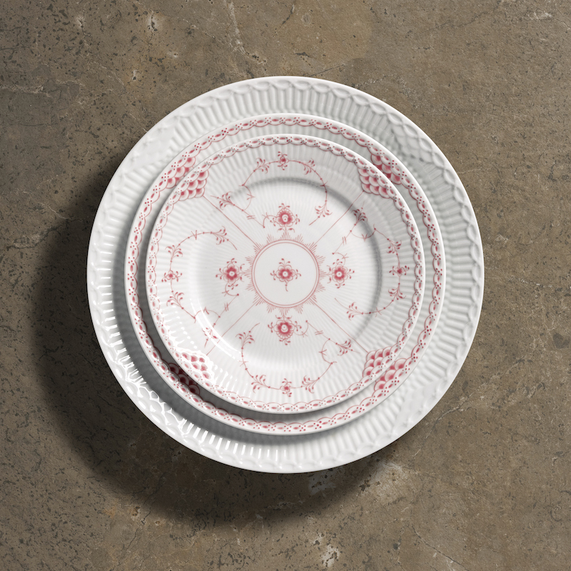 コーラルフルーテッド ハーフレース プレート 19cm|ロイヤル