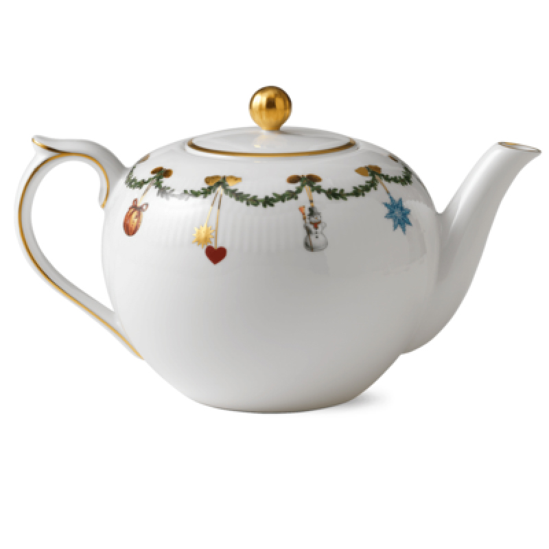 スターフルーテッド クリスマス ティーポット 1200ml|ロイヤル