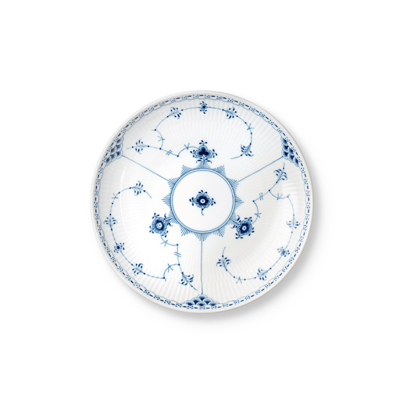 ブルーフルーテッド ハーフレース ディーププレート 20cm|ロイヤル