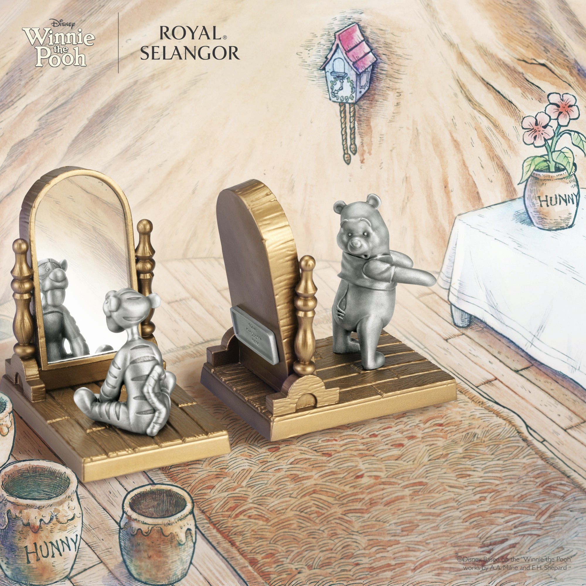 ペアブックエンド くまのプーさん＆ティガー｜【公式】ロイヤルセラン