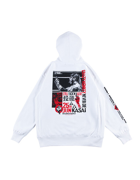 葛西純25thコラボ】CRAZY MONKEY TV 25th ZIP HOODIE / WHITE - WEB
