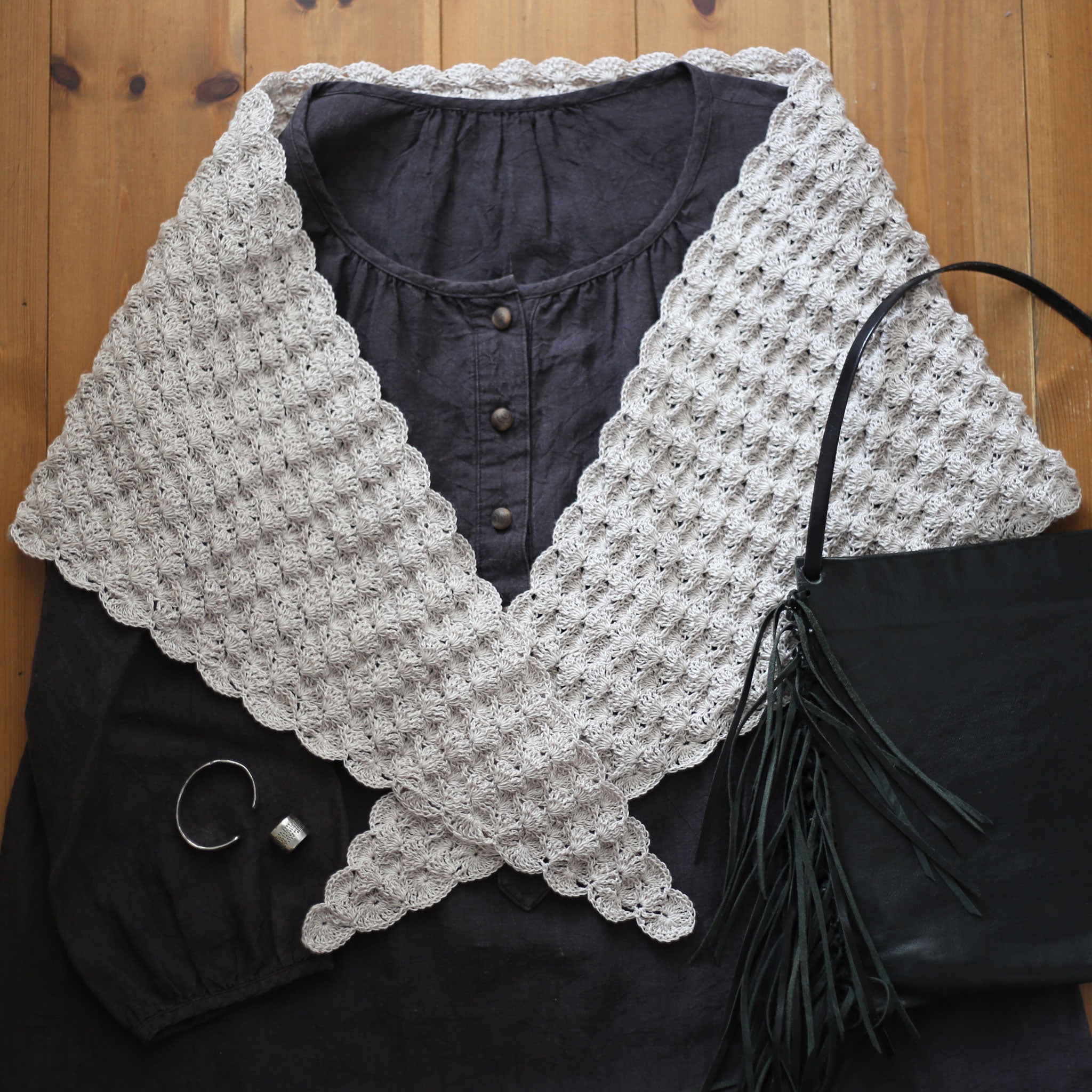 かぎ針編み「ラティス・ショール」編み図（PDF） – Ronique Store