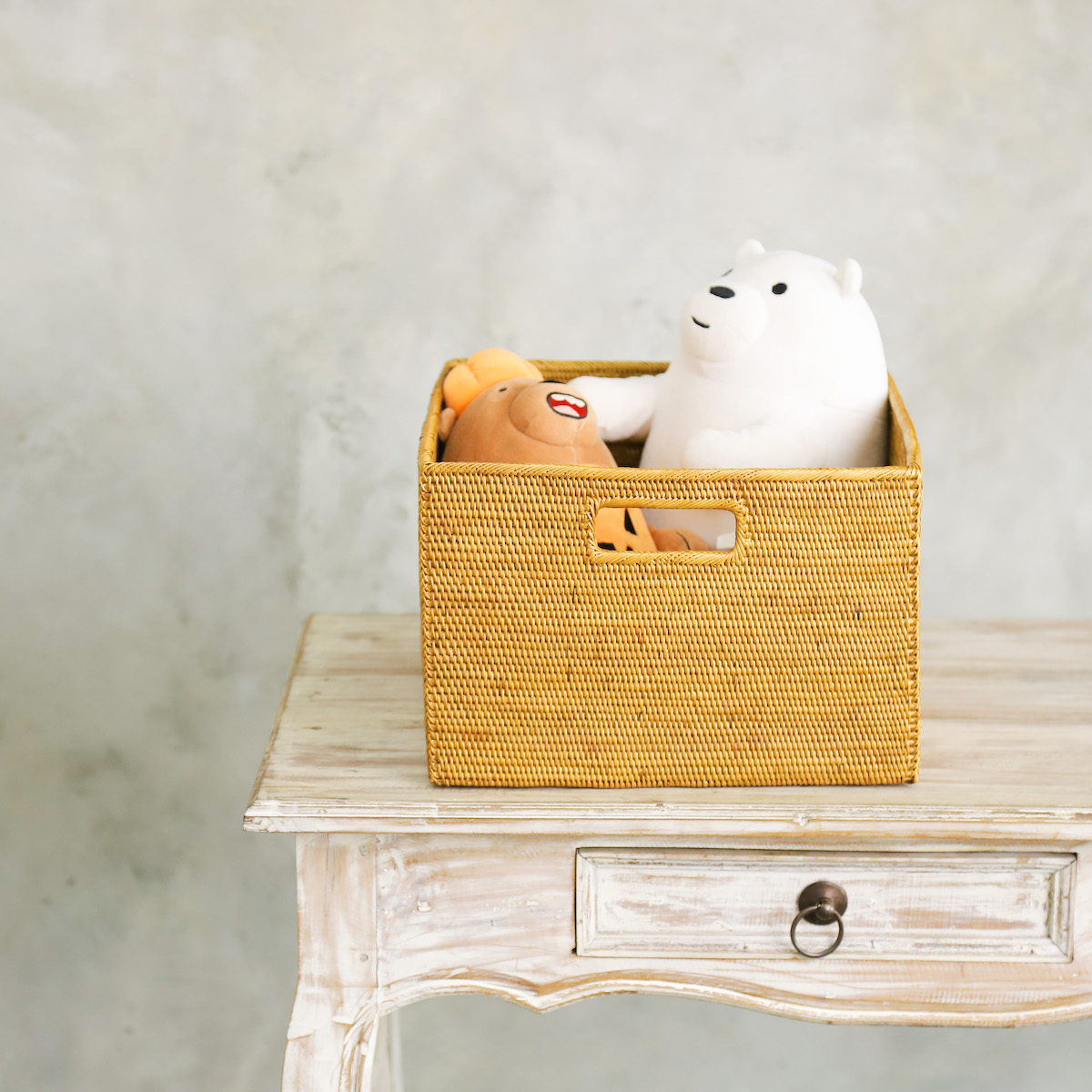 荷物カゴスクエア (BOX381) Rosily(ロージリー) バリ島 アタかご雑貨