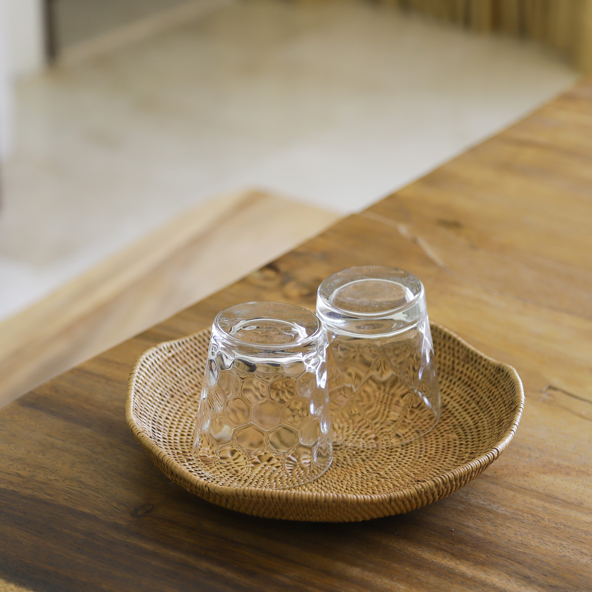 波型浅皿Mサイズ (TRY336) Rosily(ロージリー) バリ島 アタかご雑貨