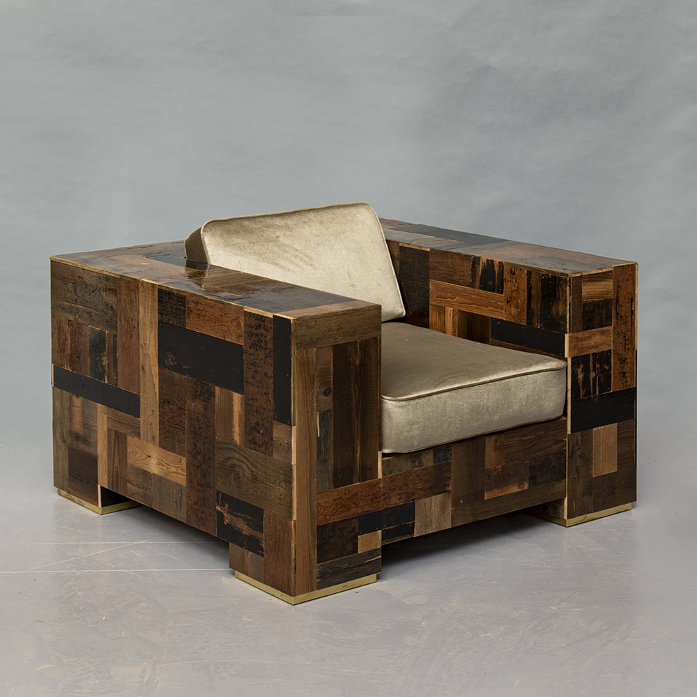 Dark Waste Armchair by Piet Hein Eek - Rossana Orlandi