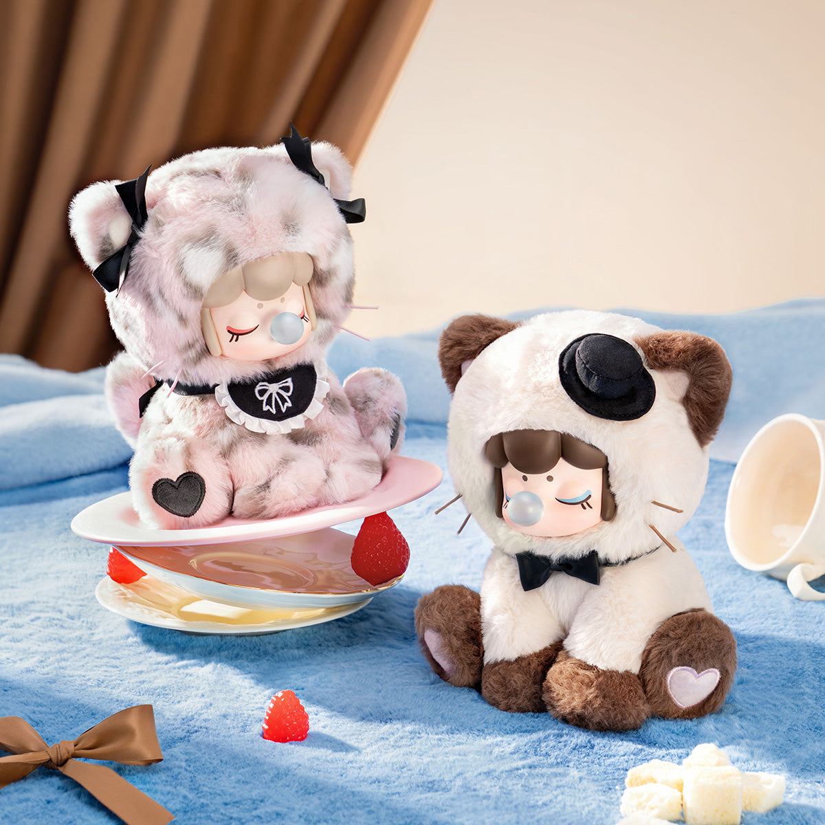 Rolife Nanci's Tea Time Kitties Surprise Plush Dolls MNDXX | Robotime