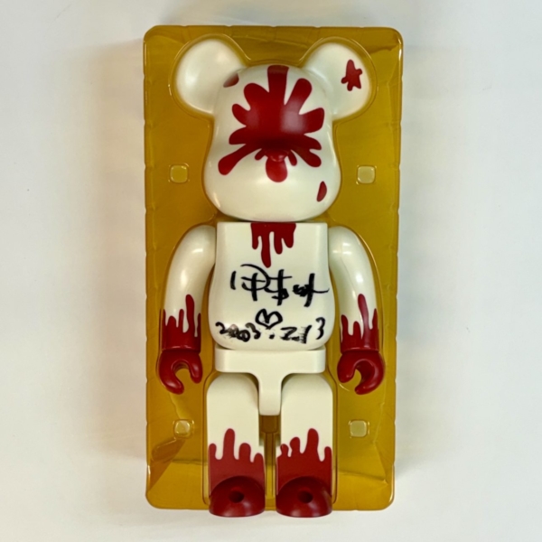 甲本ヒロトモデル ベアブリック 血みどろ 400％ 直筆サイン入り | 音楽