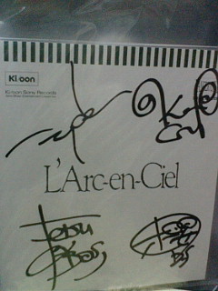 11/7 ラルクアンシエル オフィシャル直筆サイン色紙 | 音楽資料専門店