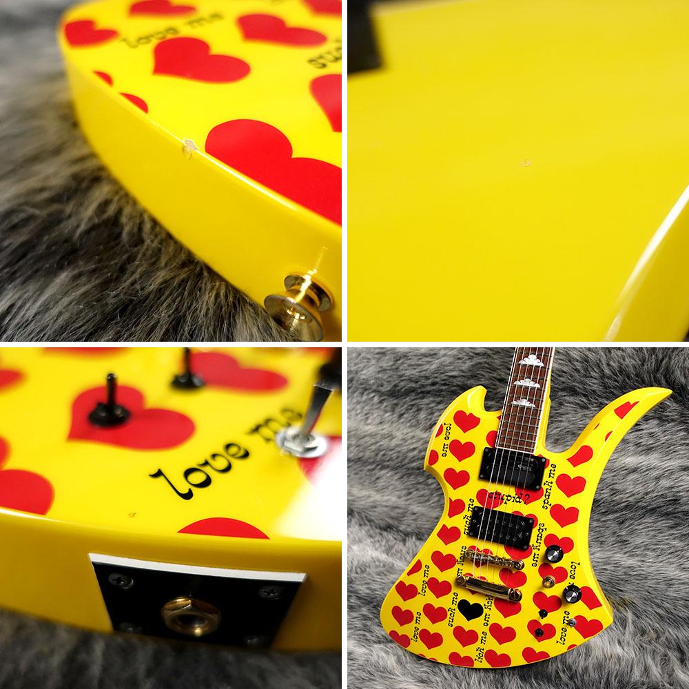 FERNANDES hide グリーンハート ギターストラップ イエローハート