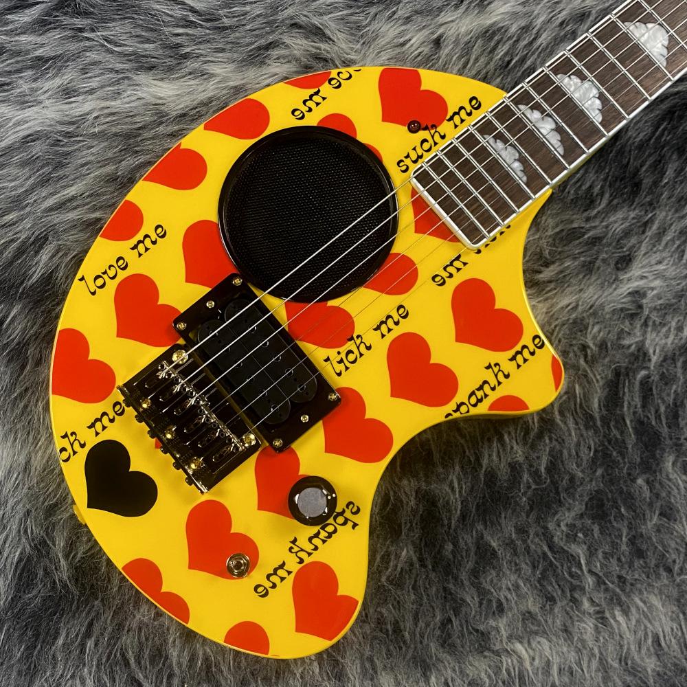 FERNANDES zo-3ギター イエロー虎目 gotohペグ FERNANDES ZO-3 YELLOW ZO3ミニギター イエロー(フェルナンデス アンプ