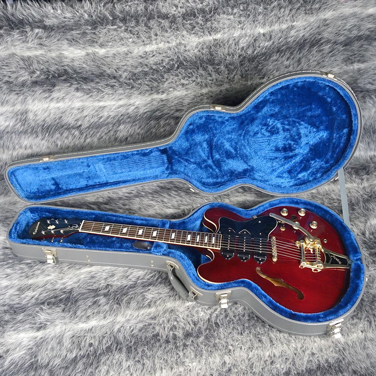 エピフォン リビエラ カスタム P93 P90×3 Epiphone Riviera Custom P93 Semi-Hollowbody Electric Guitar Wine