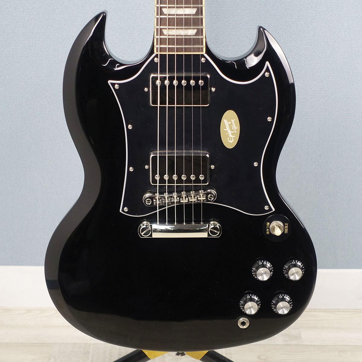 k*u様 Epiphone SG エレキギターブラック　エピフォン　黒 楽天市場】Epiphone エピフォン SG Tribute Ebony SG トリビュート