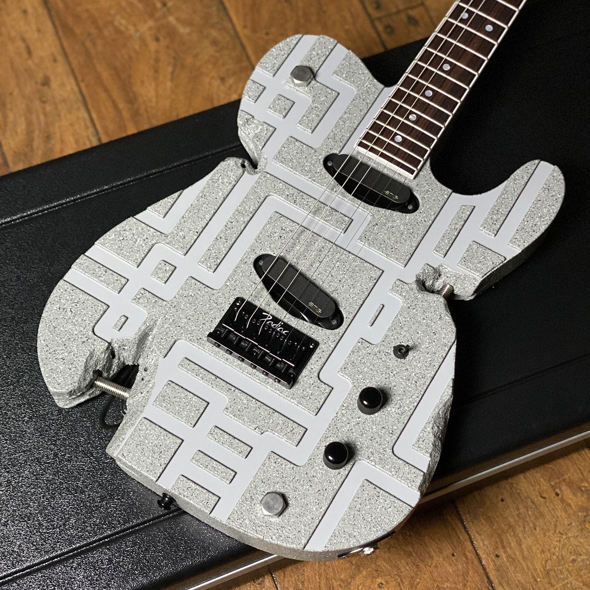 エレキギター 黒と白の幾何学模様　布袋寅泰 エレキギター 黒と白の幾何学模様 布袋寅泰 エレキギター 黒と白の幾何