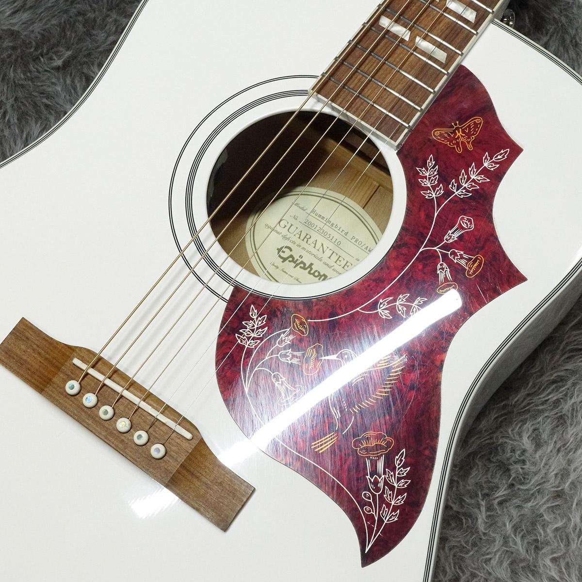 Hummingbird PRO AW ホワイト Epiphone Hummingbird Pro Alpine White <エピフォン>｜平野楽器