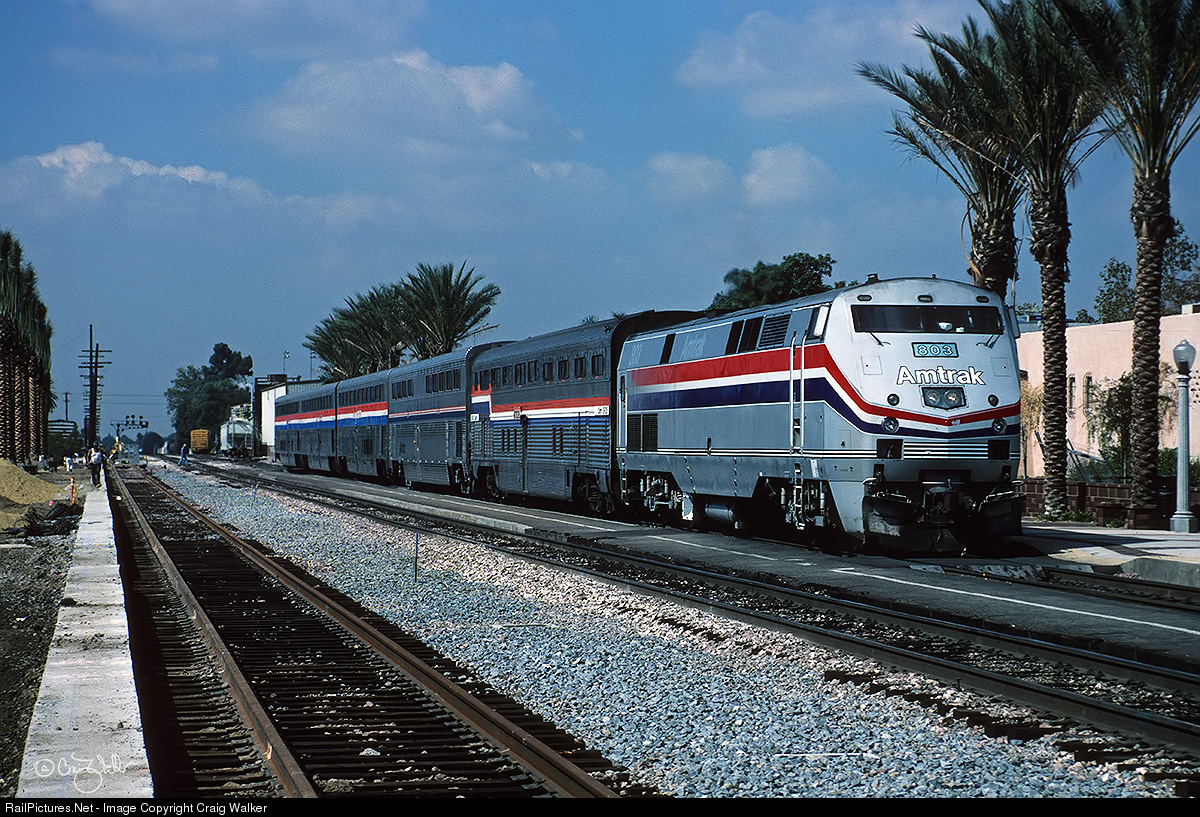 RailPictures.Net Photo: AMTK 803 Amtrak GE P40DC at Fullerton