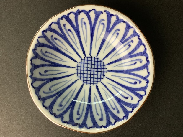 樂只苑 / 岩華窯 染付糸菊小付