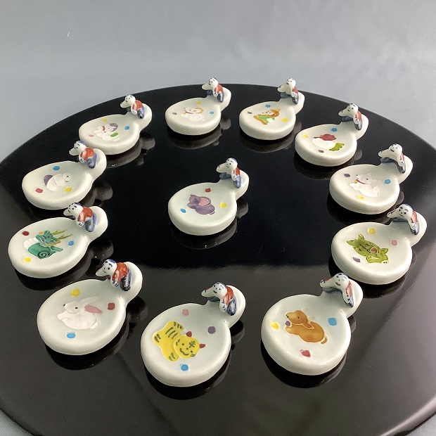 樂只苑 / 裕窯 一閑人十二支箸置