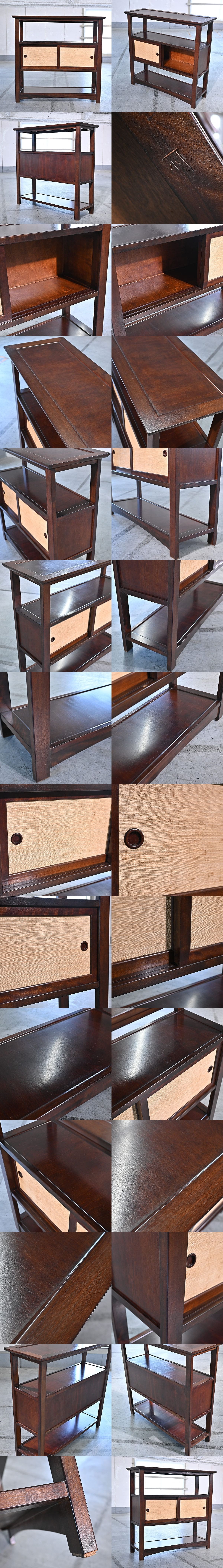 松本民芸家具27万「C型」茶タンス 棚 樺材 キャビネット茶箪笥 無垢材