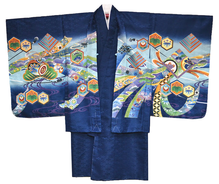 楽天市場】七五三 753 着物 男の子 袴 セット 5歳羽織袴 フルセット 兜