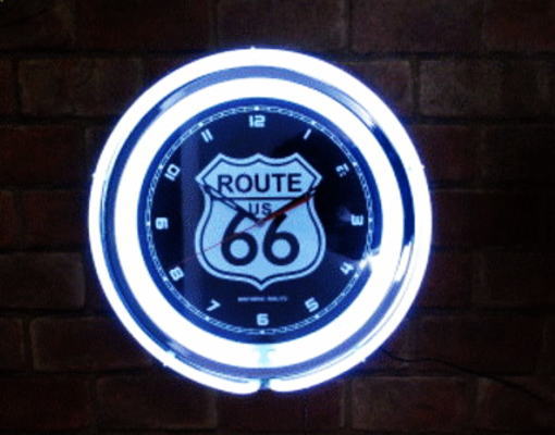 ヤマダモール | 【アメリカン雑貨】ネオンクロック【ルート66