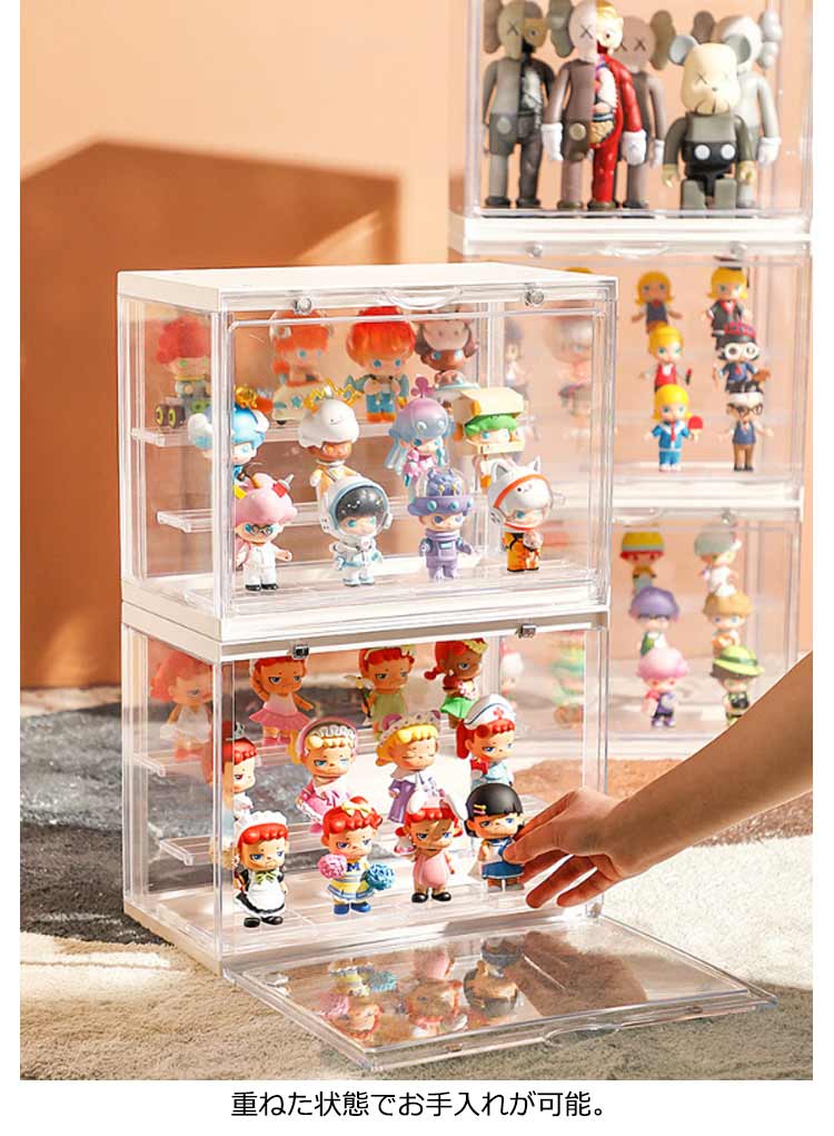 楽天市場】三段式コレクションケース 透明展示ケース 扉付き クリア