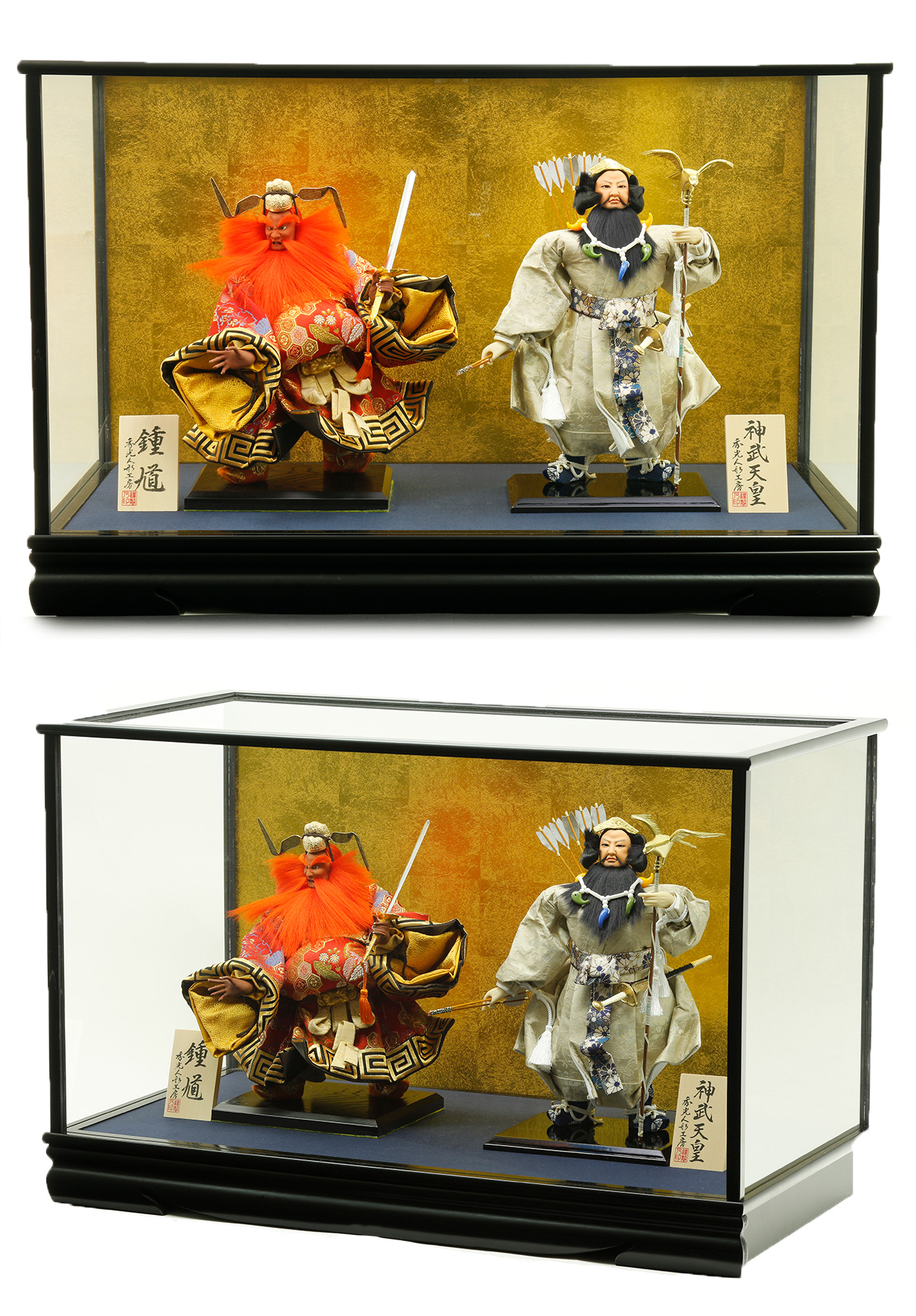 五月人形 守り神 選べる3タイプの舞踊 赤鐘馗 黒鍾馗 神武天皇 ケース