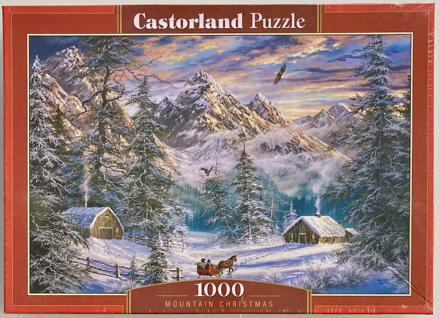 1000, Castorland, Mountain Christmas, Abraham Hunter - Rare Puzzles