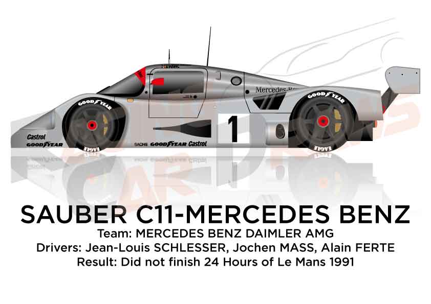 Sauber - Mercedes-Benz C11 n.1 in the 24 Hours of Le Mans 1991