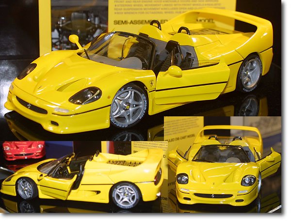 Tamiya 23204 - 1/12 Scale Ferrari F50 Yellow Die-Cast Model Kit