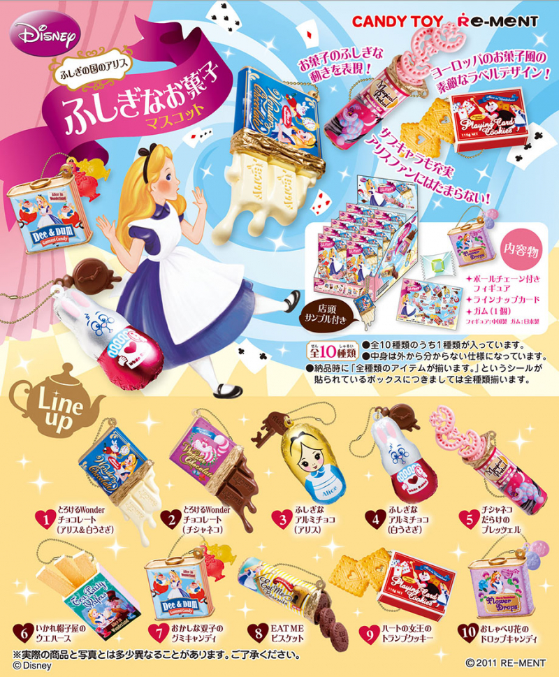 ふしぎの国のアリス ふしぎなお菓子マスコット：商品案内 | 株式会社