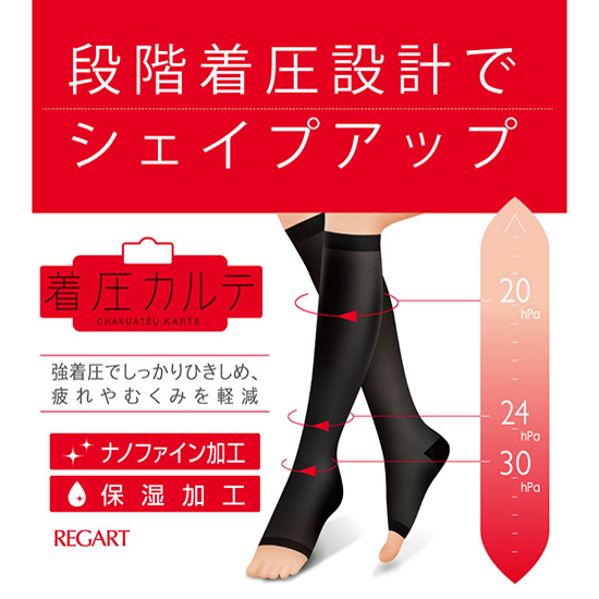 MP-HS102 着圧ハイソックス オープントゥ - 香川県 株式会社レガルト