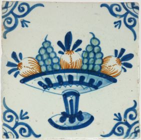 Dutch Delft Tiles - Fruits and Foliage - Collectibles