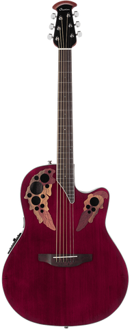 Ovation CE48-RR Celebrity Elite Super Shallow - Ruby Red – Reid