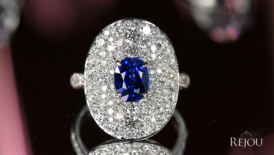 ブルーサファイア 2.0ct ダイヤモンド 2.0ct プラチナ リング(指輪