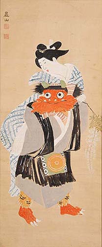 松鷹図 【模写】【伝来】n1036〈龍峰〉鷹図 正月掛け 江戸時代