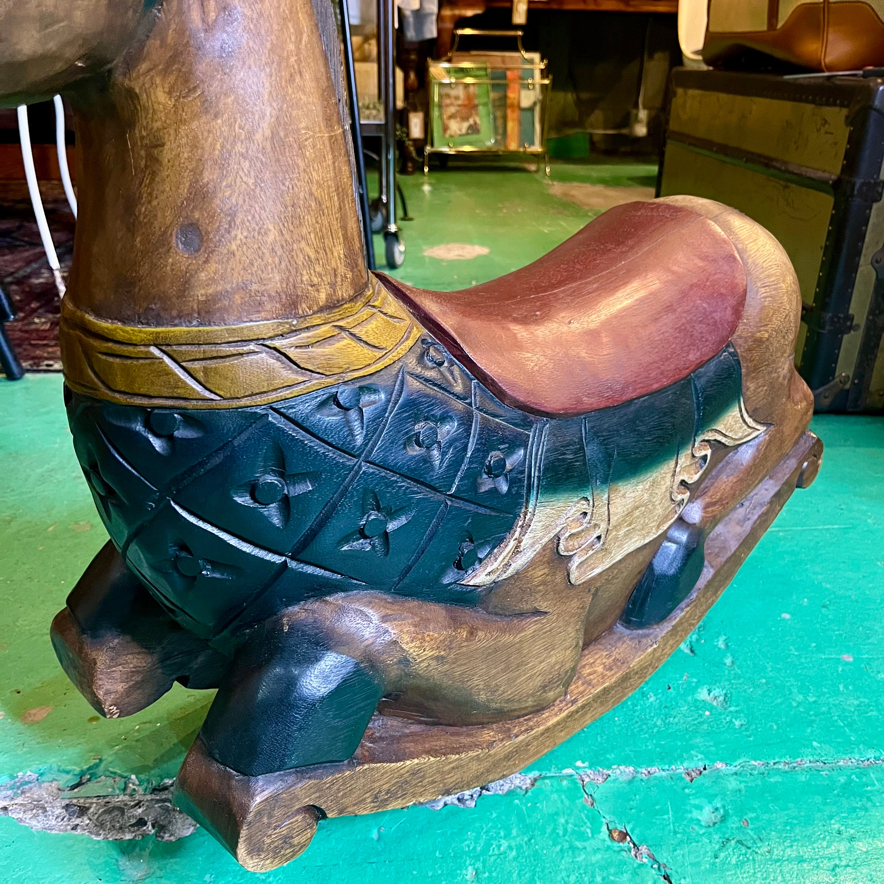 ウッドロッキングホース 木馬 遊具 ヴィンテージ 中古 ディスプレイ