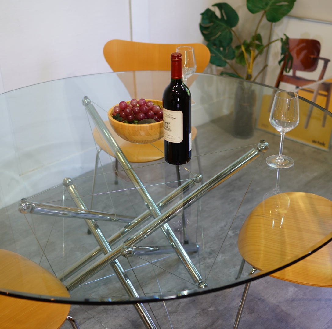 カッシーナ / Cassina 714 ガラステーブル ラウンドダイニングテーブル