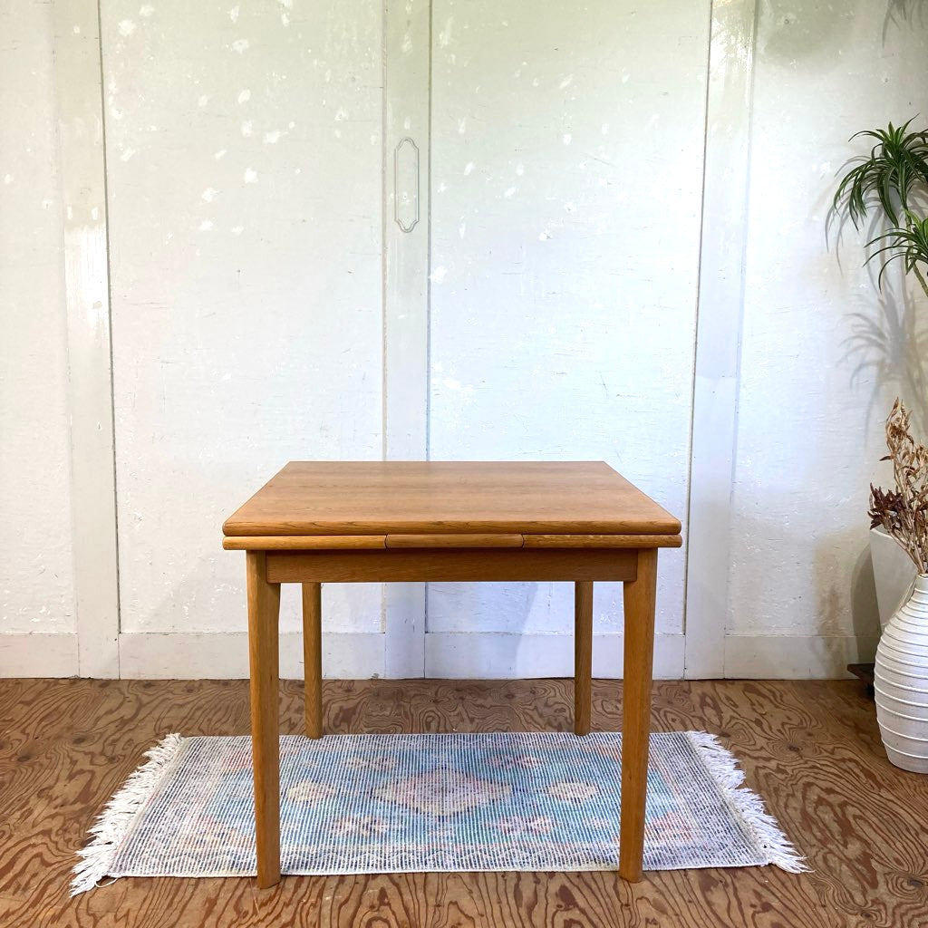 日進木工 オーク材 伸長式 ダイニングテーブル ヴィンテージ 中古